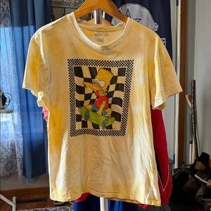 Kids Yellow Bart Simpson Skate Graphic Tee